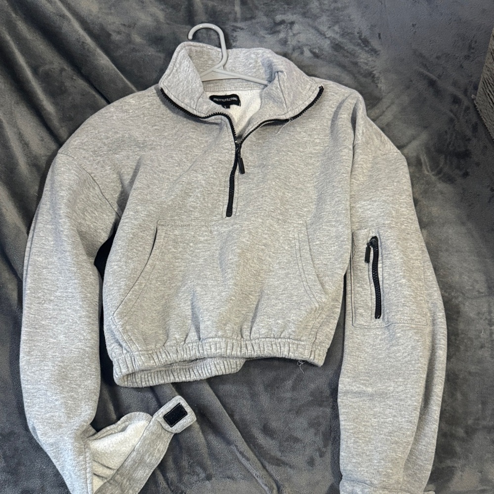 Pretty little thing Gray Quarter-Zip Pullover
